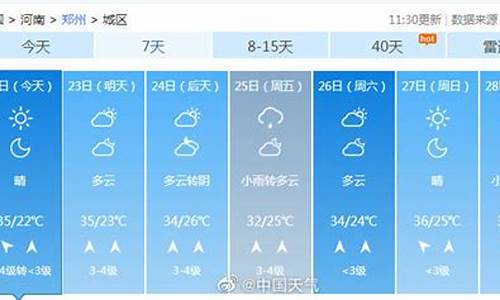 郑州一周天气情况_郑州一周天气预报查询最