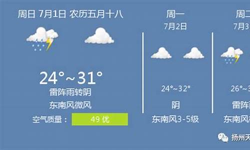 扬州的天气预报15天查询_扬州的天气预报