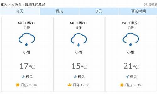 巫溪天气预报查询15天_巫溪天气预报查询